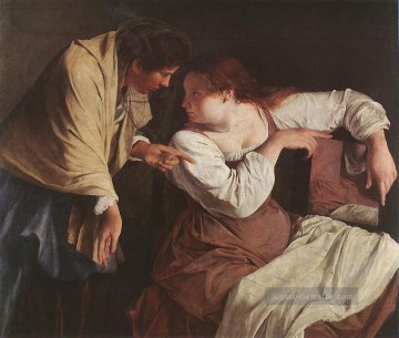  maler galerie - Zwei Frauen mit einem Spiegel Barock Maler Orazio Gentile